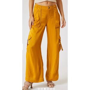 Anthropologie Mustard Wide Leg Pants